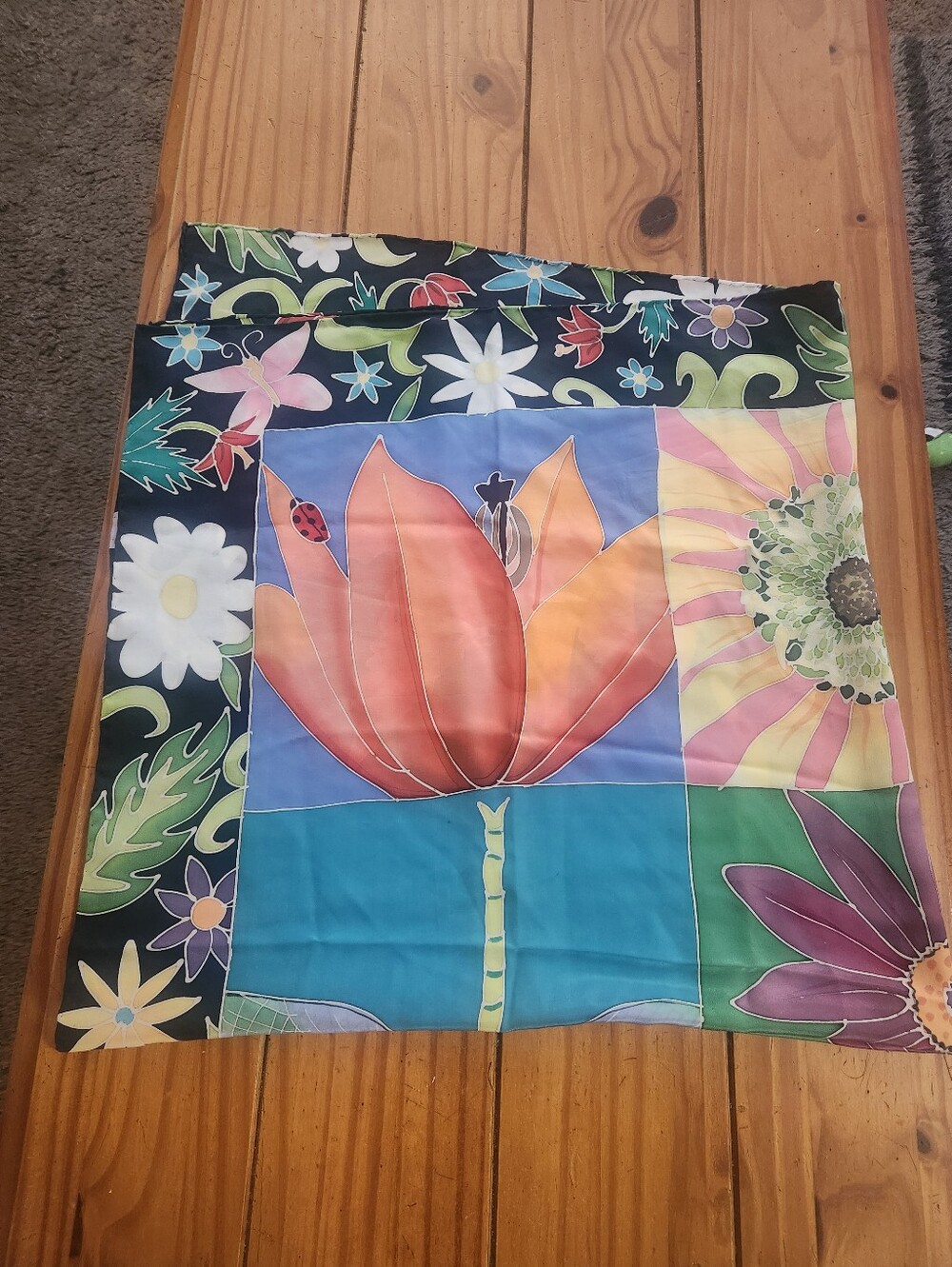 Cynthia MacCollum Floral Scarf Multi Color